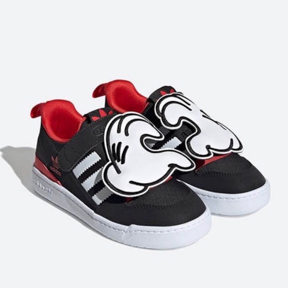 Adidas Kids Black and White Sneakers DISNEY FORUM 360 SHOES